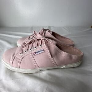 Superga Shoes Womens Size 8 Pink Mule Canvas Slip On Sneakers S00BC30 Casual